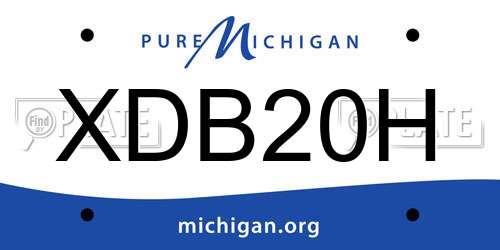 XDB20H Michigan License Plate