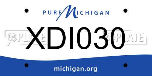 XDI030 Michigan License Plate