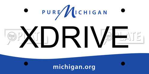 XDRIVE Michigan License Plate