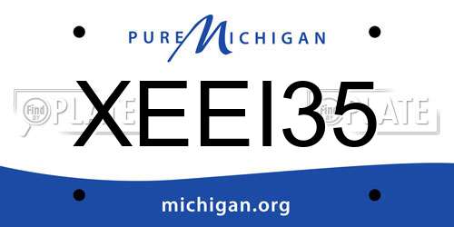 XEEI35 Michigan License Plate