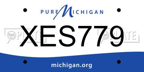 XES779 Michigan License Plate