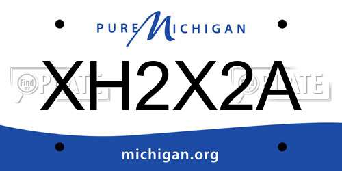 XH2X2A Michigan License Plate