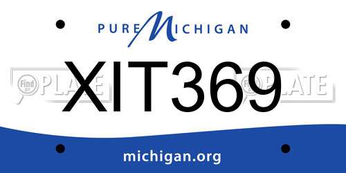 XIT369 Michigan License Plate