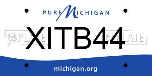 XITB44 Michigan License Plate