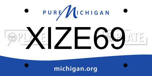 XIZE69 Michigan License Plate