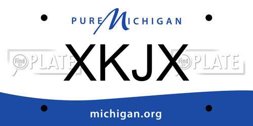 XKJX Michigan License Plate
