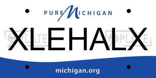 XLEHALX Michigan License Plate
