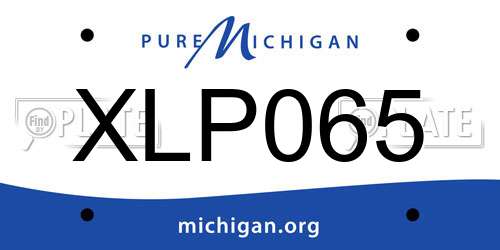 XLP065 Michigan License Plate
