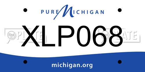 XLP068 Michigan License Plate