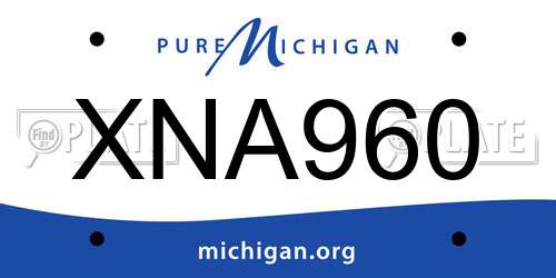 XNA960 Michigan License Plate