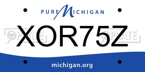 XOR75Z Michigan License Plate
