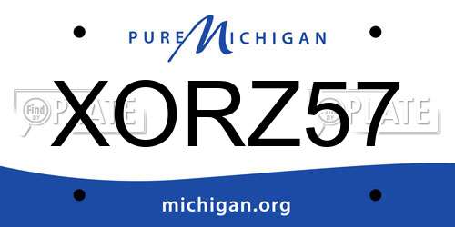 XORZ57 Michigan License Plate