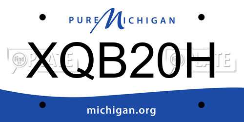 XQB20H Michigan License Plate