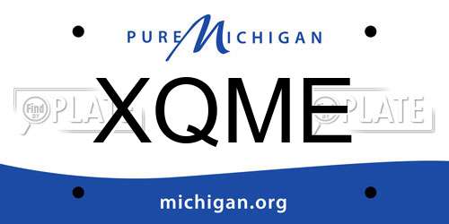 XQME Michigan License Plate