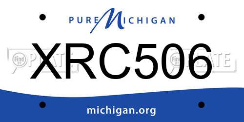 XRC506 Michigan License Plate
