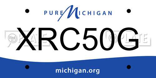 XRC50G Michigan License Plate