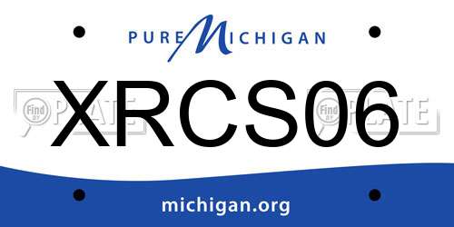 XRCS06 Michigan License Plate