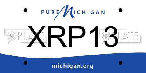 XRP13 Michigan License Plate