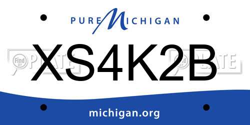 XS4K2B Michigan License Plate