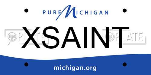 XSAINT Michigan License Plate