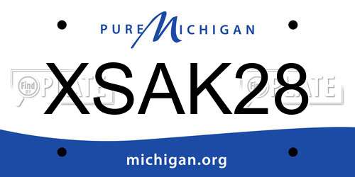 XSAK28 Michigan License Plate