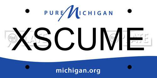 XSCUME Michigan License Plate