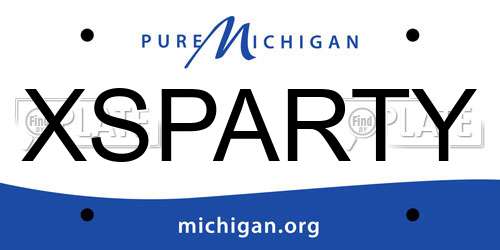 XSPARTY Michigan License Plate
