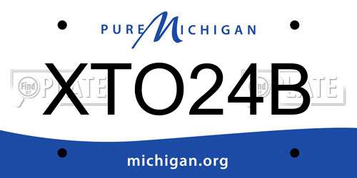 XTO24B Michigan License Plate