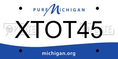 XTOT45 Michigan License Plate