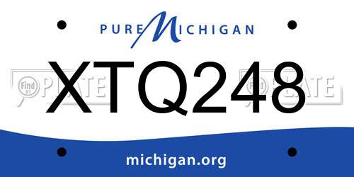 XTQ248 Michigan License Plate