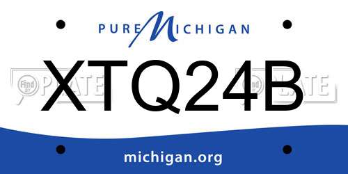 XTQ24B Michigan License Plate