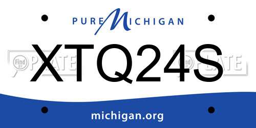 XTQ24S Michigan License Plate