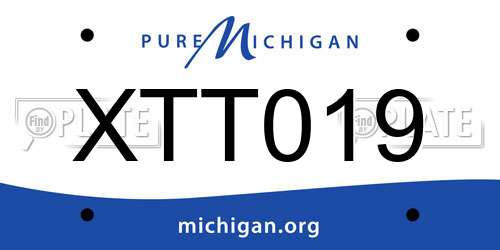 XTT019 Michigan License Plate