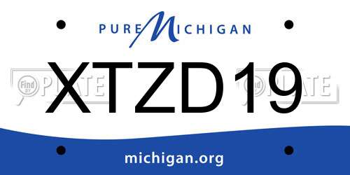 XTZD19 Michigan License Plate