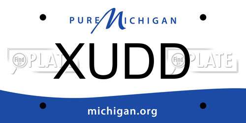 XUDD Michigan License Plate