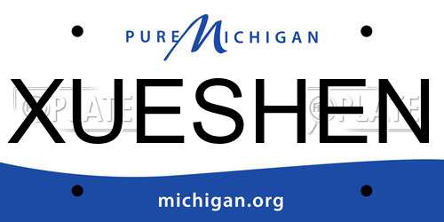 XUESHEN Michigan License Plate
