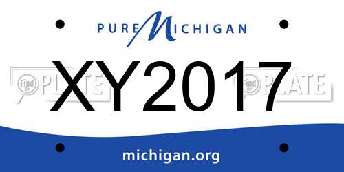 XY2017 Michigan License Plate