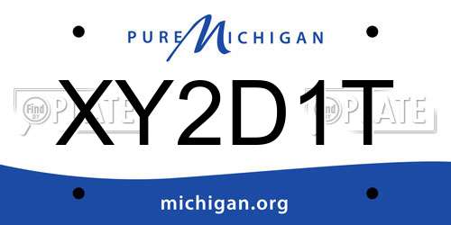 XY2D1T Michigan License Plate