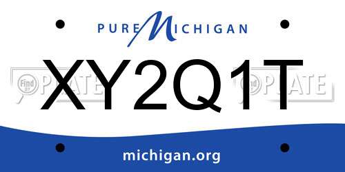 XY2Q1T Michigan License Plate