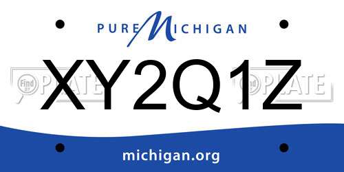 XY2Q1Z Michigan License Plate