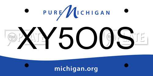 XY5O0S Michigan License Plate