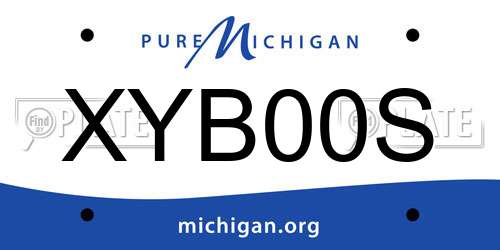 XYB00S Michigan License Plate