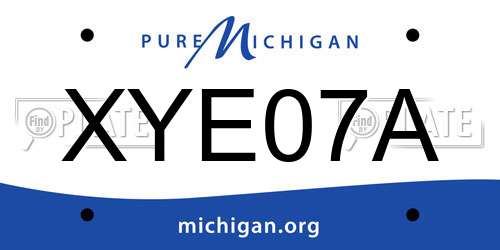 XYE07A Michigan License Plate