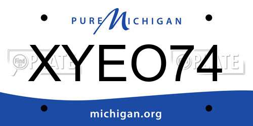 XYEO74 Michigan License Plate