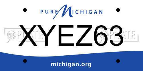 XYEZ63 Michigan License Plate