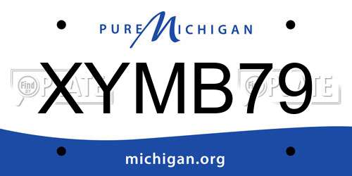 XYMB79 Michigan License Plate