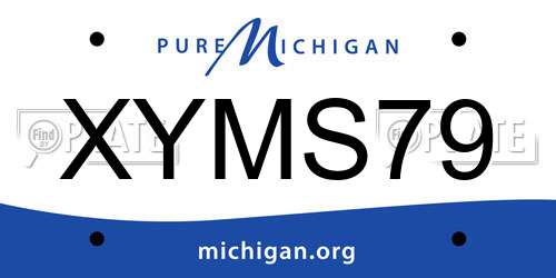 XYMS79 Michigan License Plate