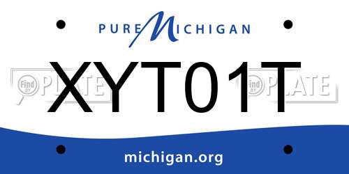 XYT01T Michigan License Plate