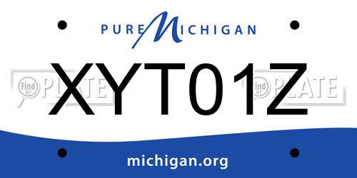 XYT01Z Michigan License Plate