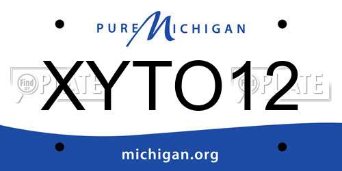 XYTO12 Michigan License Plate